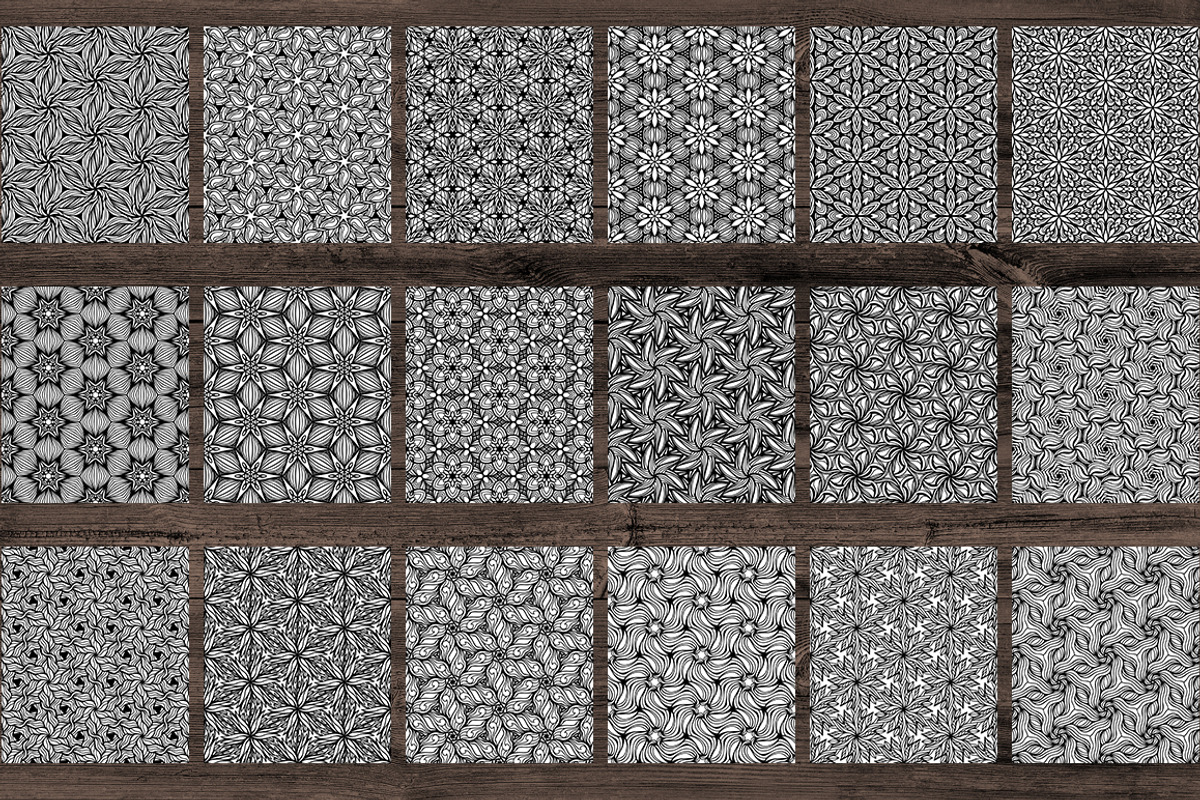 125 seamless hand drawn textures, a Pattern Graphic by Mandarinkas art (Photo 19 of 23)