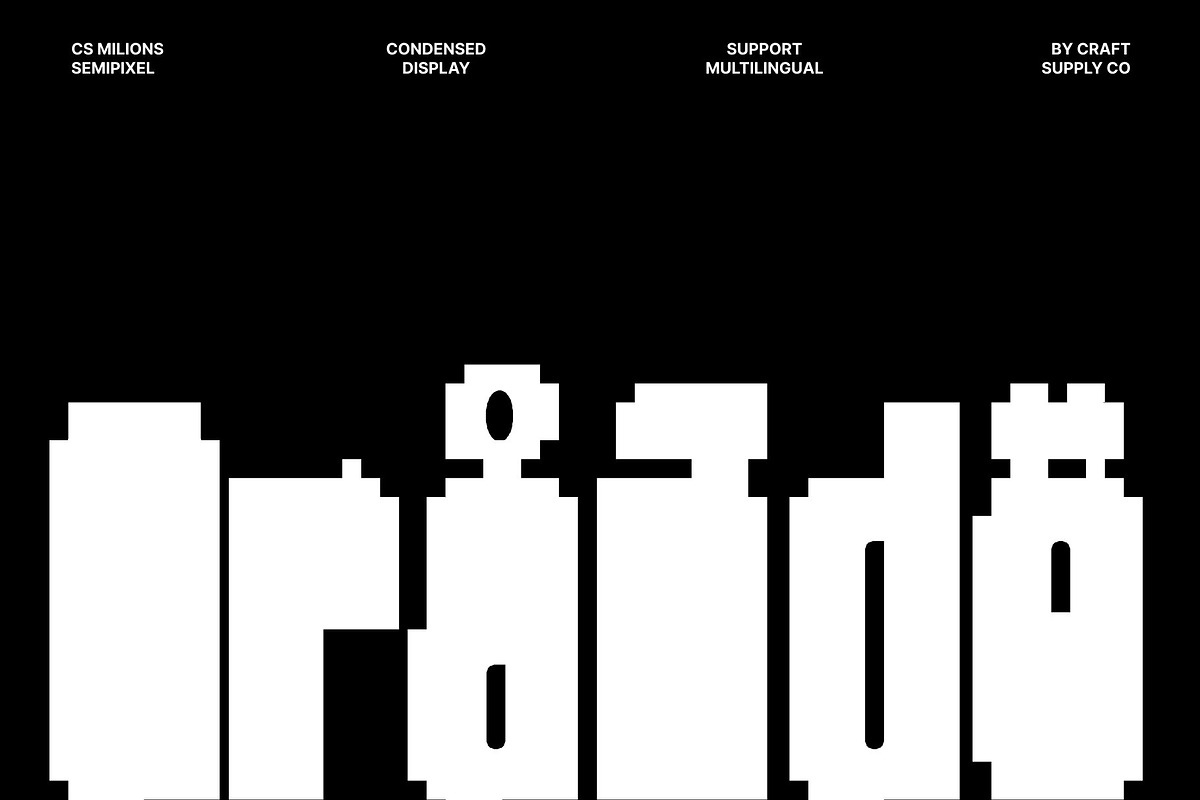CS Milions Semipixel, a Sans Serif Font by Craft Supply Co. (Photo 7 of 8)