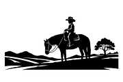 Western Cowboy Horse Silhouette Bund, an Illustration by Designs_River (Thumbnail 27 of 51)