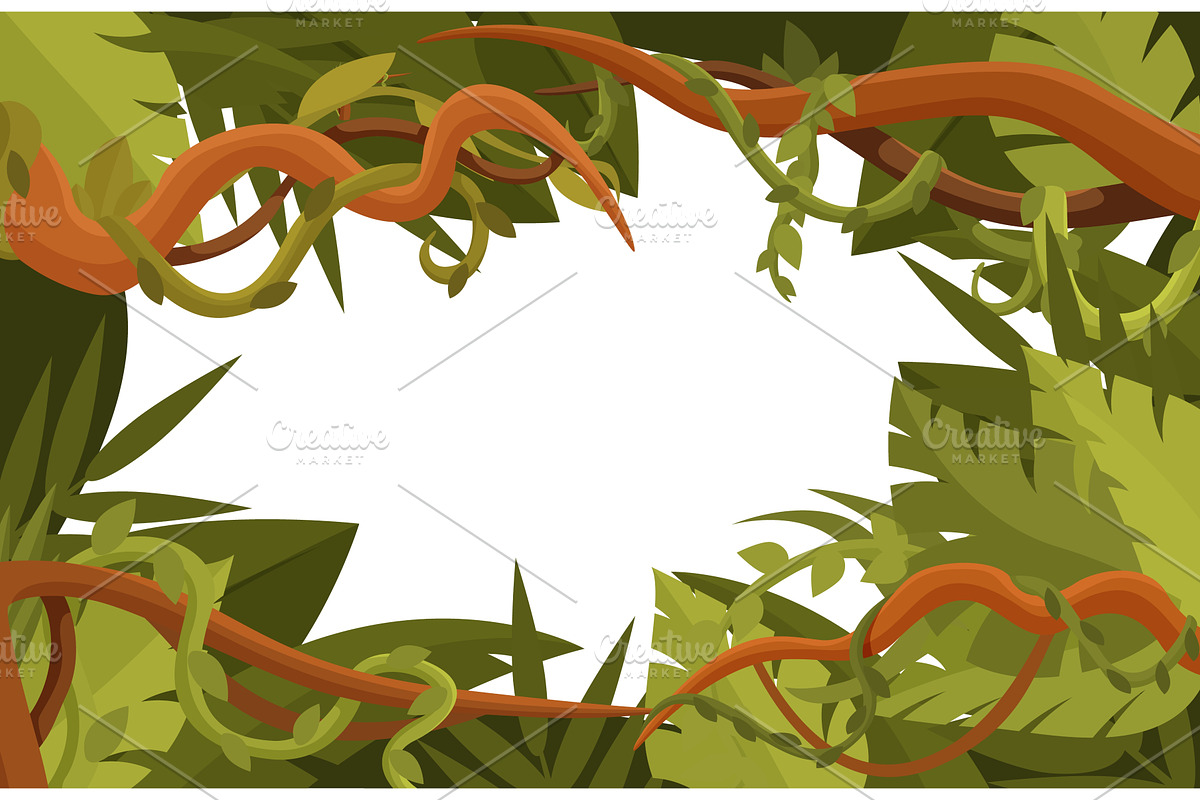 Tropical plants background. Exotil, an Object Illustration by Valerie Bodnar