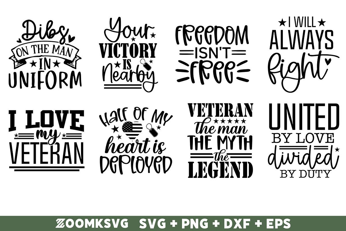 Military SVG Bundle 40 Designs, an Illustration by ZoomkSVG (Photo 6 of 7)