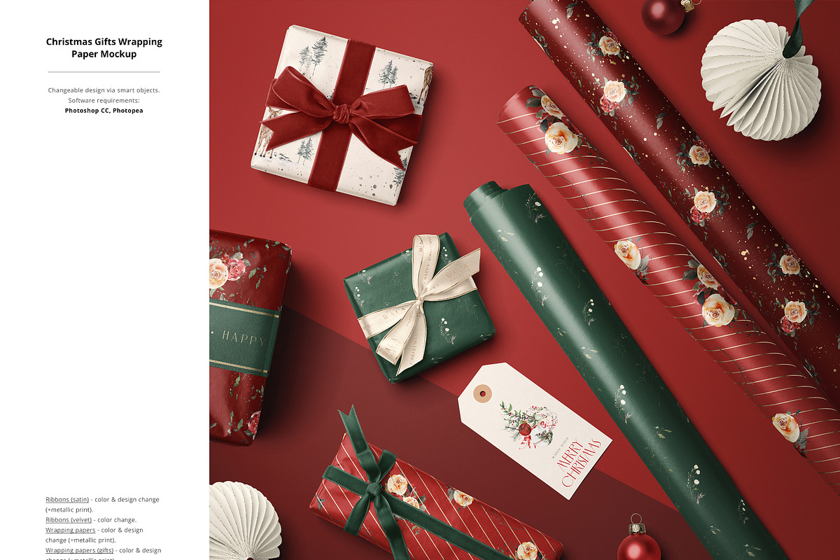 Christmas Decor & Wrapping Mockup, a Packaging Mockup by creatsy5 (Photo 16 of 26)