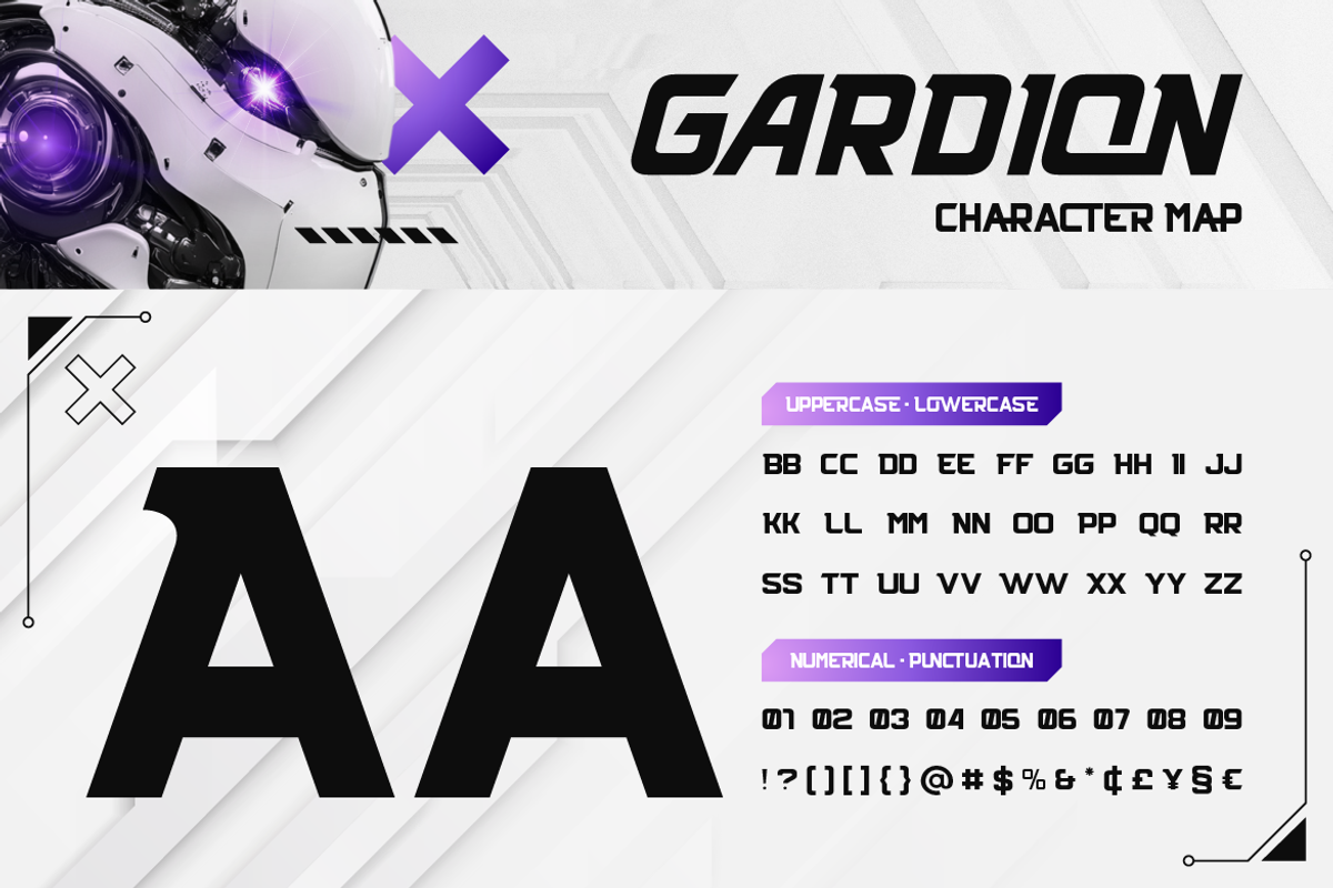 Gardion, a Sans Serif Font by Burntilldead (Photo 2 of 13)