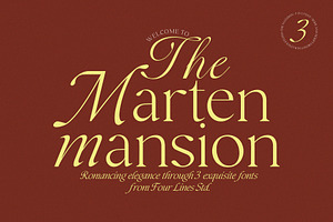 The Marten Mansion - Serif Font