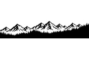 Mountain Range Silhouette, an Object Graphic by Designer_Momina (Thumbnail 14 of 20)
