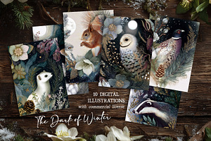 The Dark of Winter Illustration Set