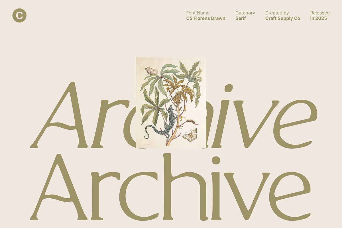 CS Florens Drawn, a Serif Font by Craft Supply Co. (Photo 7 of 8)
