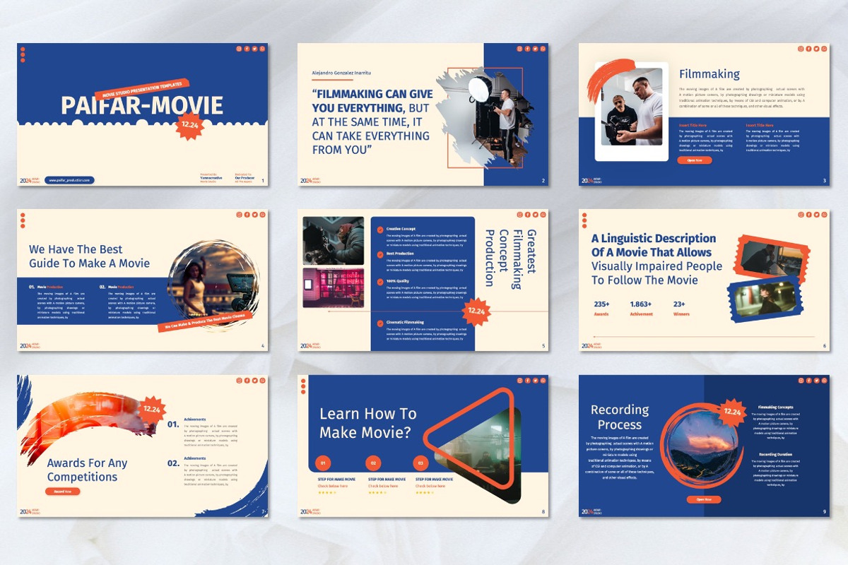 Paifar - MovieProduction Googleslide, a Presentation Template by Dhabee (Photo 3 of 7)