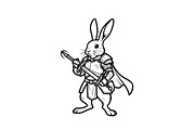Warrior Bunny Knight Silhouette, an Illustration by jahid234 (Thumbnail 22 of 49)
