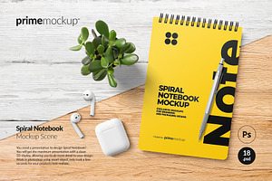 Spiral Notebook Mockup