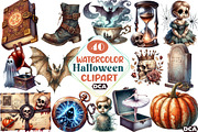 Antique Halloween Sublimation Clipar, an Illustration by DreamCafeArt (Thumbnail 1 of 5)