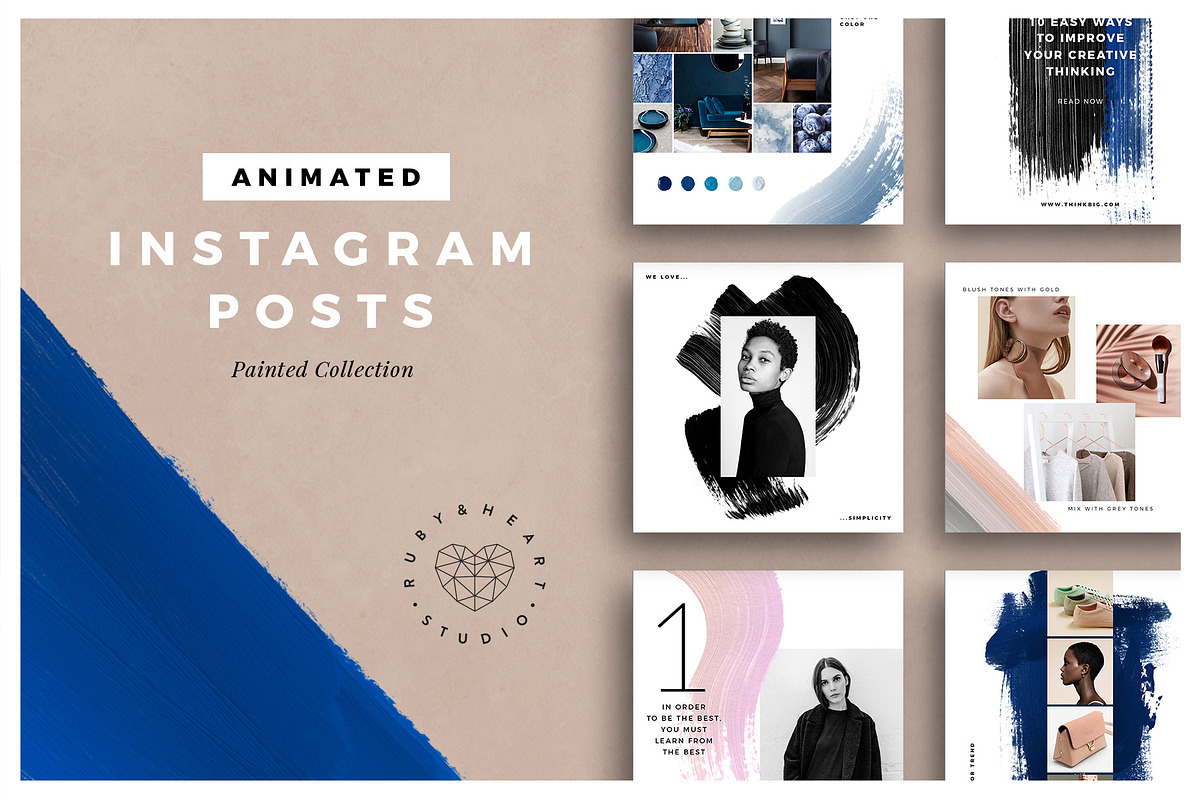 BUNDLE Animated Instagram Posts, a Social Media Template by Ruby&Heart Studio (Photo 7 of 18)