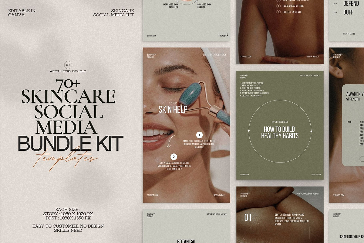 Canva Kit for Skincare Brands