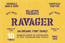 Ravager - Organic Typeface Family