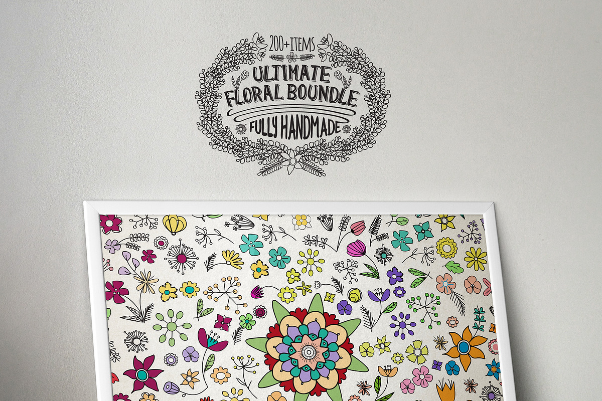 Hand-Drawn Vintage Floral DIY Kit, a Pattern Graphic by Oleg Ribar (Photo 10 of 11)
