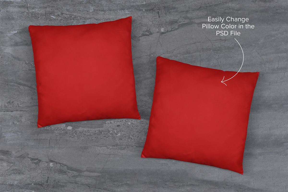 Two Pillow Mockup Bundle - PSD & JPG, a Product Mockup by MelissaBMockups (Photo 4 of 8)