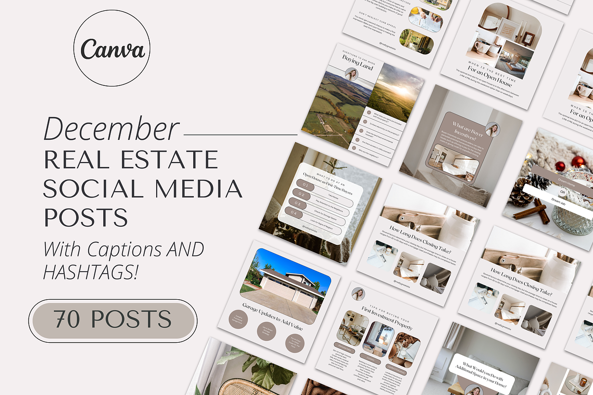 December Real Estate Posts, a Social Media Template by Marketing Templates Co. (Photo 1 of 9)