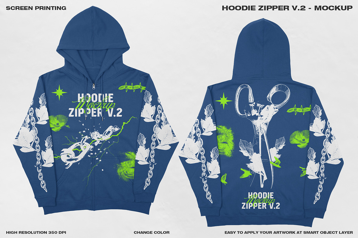 Hoodie Zipper V.2 - Mockup, a Hoody Mockup by DaldSgh (Photo 4 of 15)