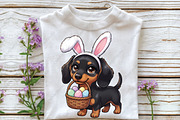 Cute Easter Bunny Dachshund Png, an Illustration by CraftArtStudio (Thumbnail 3 of 4)