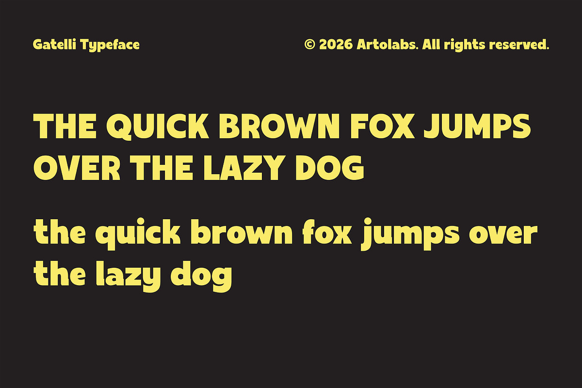 Gatelli | A Bold Geometric Sans Font, a Sans Serif Font by Artolabs (Photo 2 of 9)