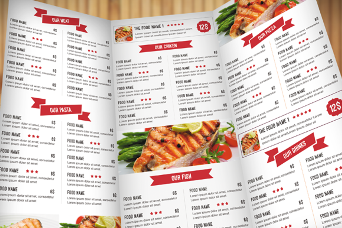 Clean Restaurant Food Menu, a Brochure Template by Nody4Design (Photo 3 of 4)