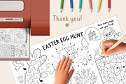 Easter egg hunt coloring placemats, an Education Illustration by Lexi Claus (Thumbnail 6 of 6)