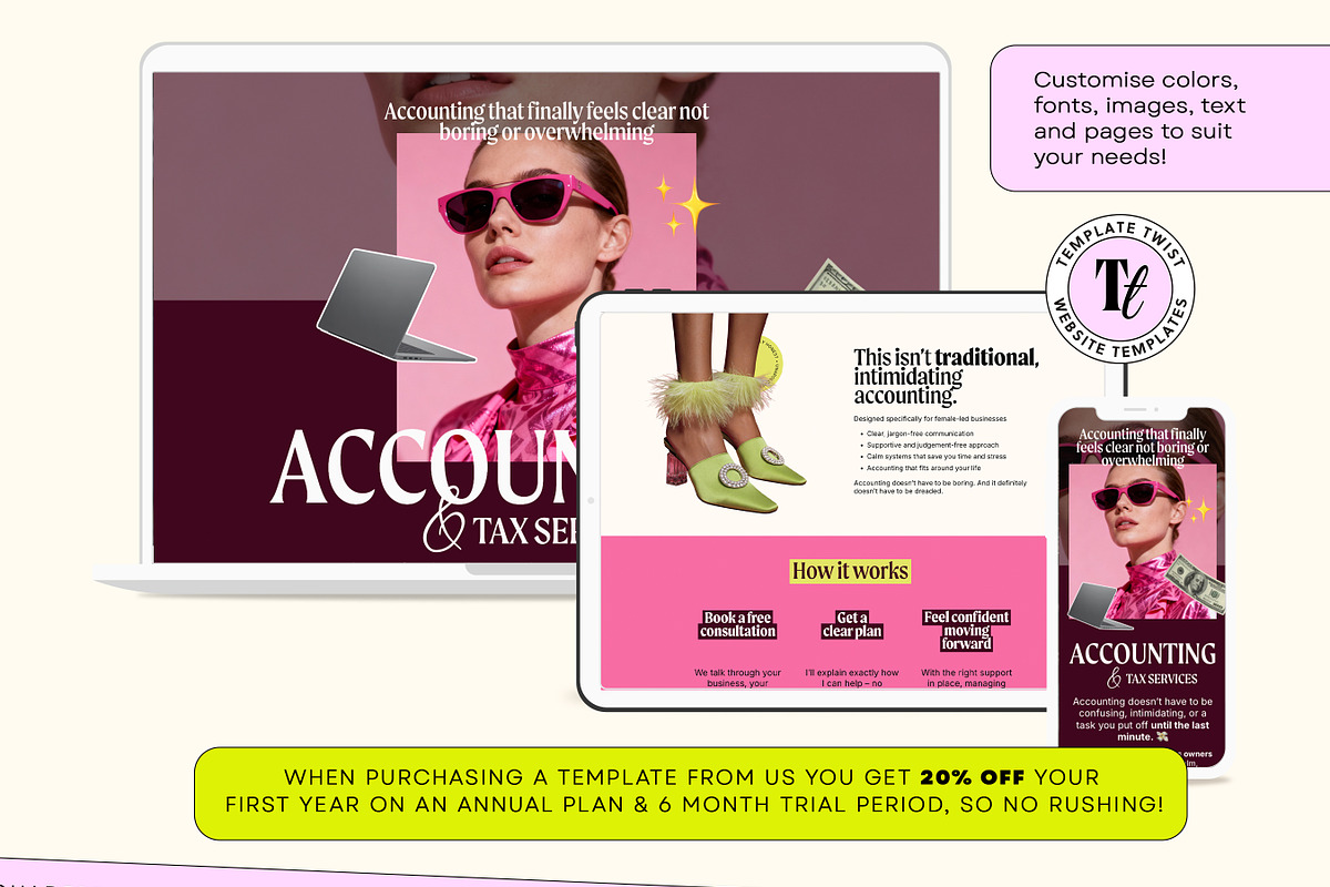 Chic Accountant Website Squarespace, a Squarespace Template by Template Twist Shop (Photo 9 of 11)