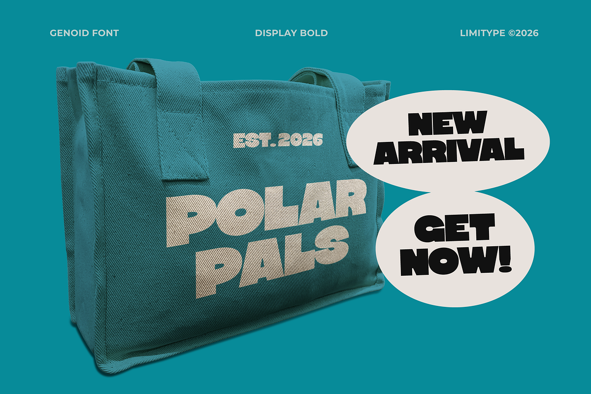 Genoid - Bold Display Font, a Sans Serif Font by limitype (Photo 7 of 12)