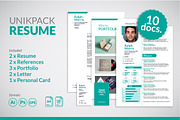 Professional Resume / CV Template, a Resume Template by UNIK (Thumbnail 1 of 5)