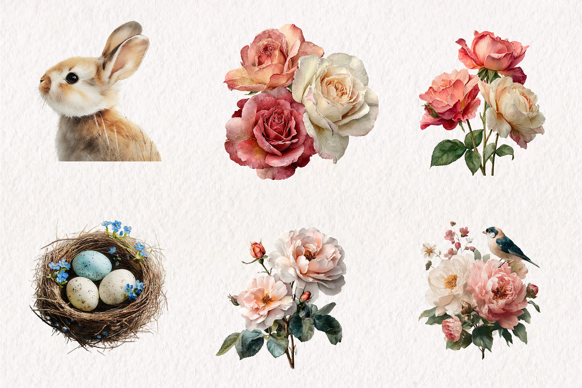 Watercolor Easter Clipart, an Illustration by CreationArt (Photo 5 of 10)