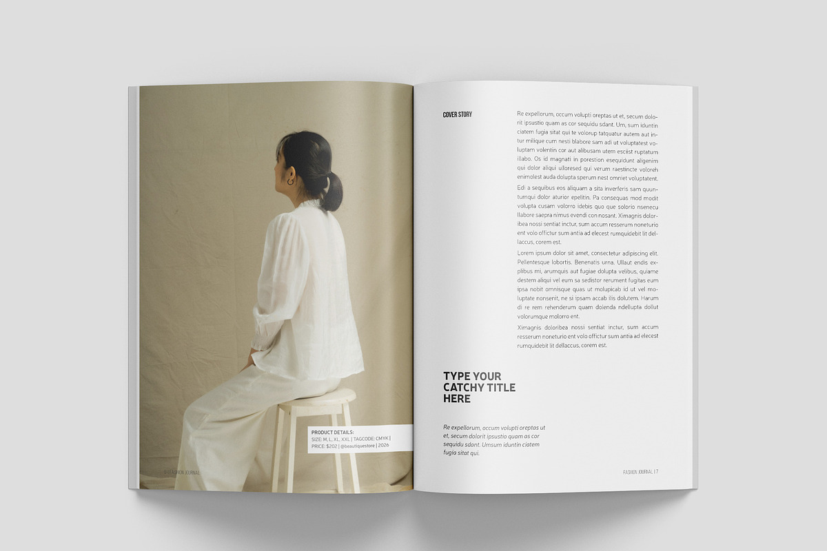 A5 Fashion Journal, a Brochure Template by Bookrak Graphic Design (Photo 4 of 9)