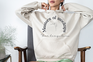 Beige Hoodie Mockup Boho