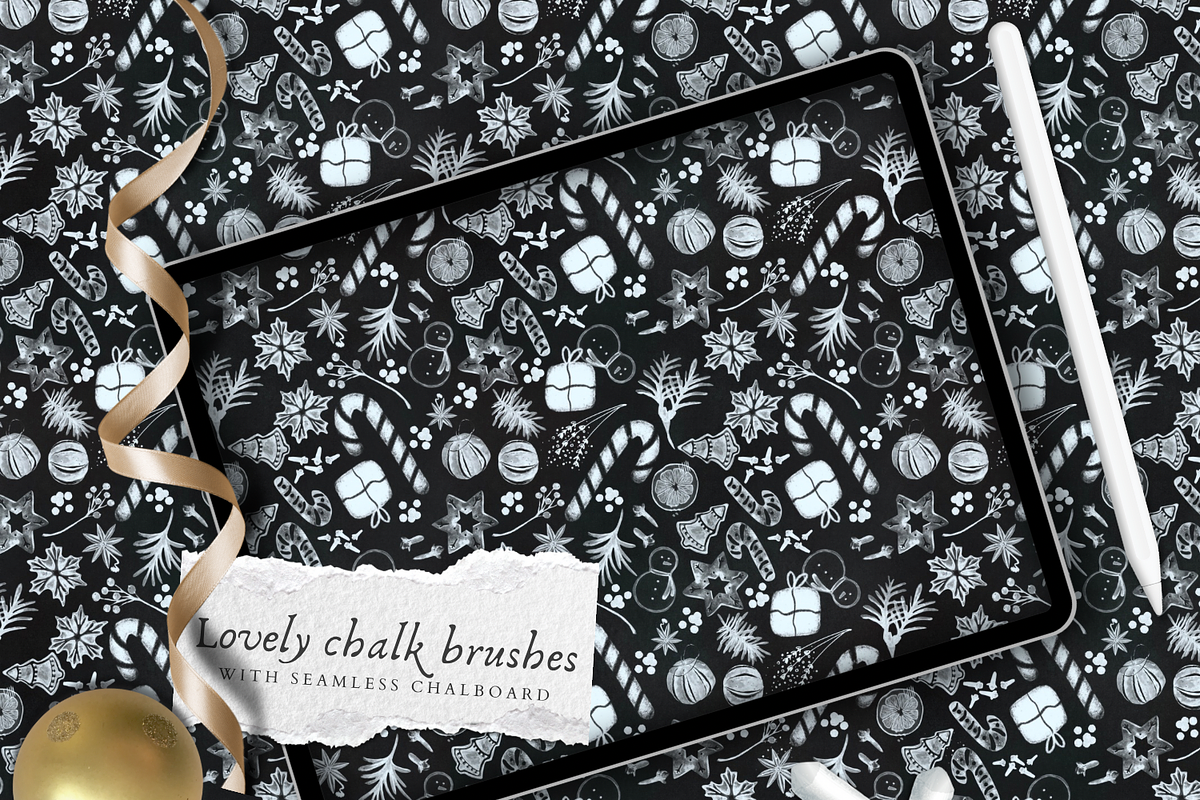 Chalk Brushset for Procreate, a Brush Add-On by Debby Blooms (Photo 1 of 6)