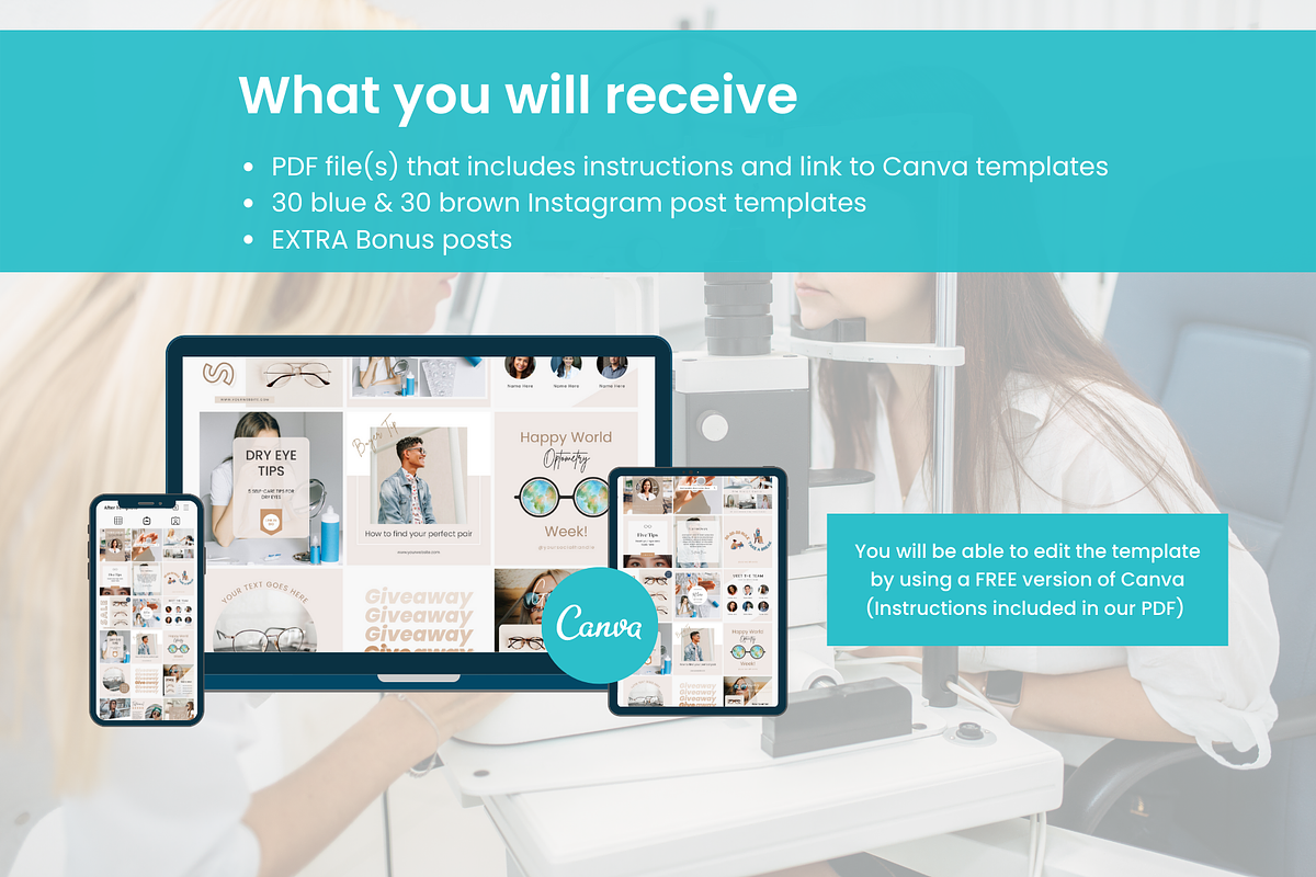 60 OPTOMETRY Instagram Templates