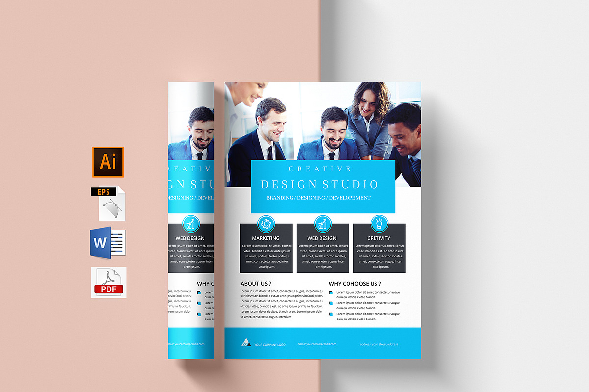 Business Flyer Template, a Flyer Template by Mazharul Islam (Photo 1 of 8)