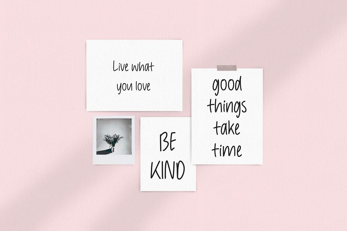 Take a Note - handwritten font, a Handwritten Font by jyllyco (Photo 4 of 7)