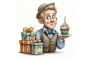 Birthday Man Clipart JPG, an Illustration by Memories By Lea (Thumbnail 12 of 19)
