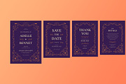 Purple Luxury Wedding Suite Template, an Invitation Template by Neermana (Thumbnail 2 of 4)
