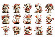 Whimsical Spring Animals Clipart, an Illustration by Libby Wishes (Thumbnail 5 of 5)
