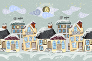 Winter town, a Decorative Illustration by El Design (Thumbnail 2 of 2)