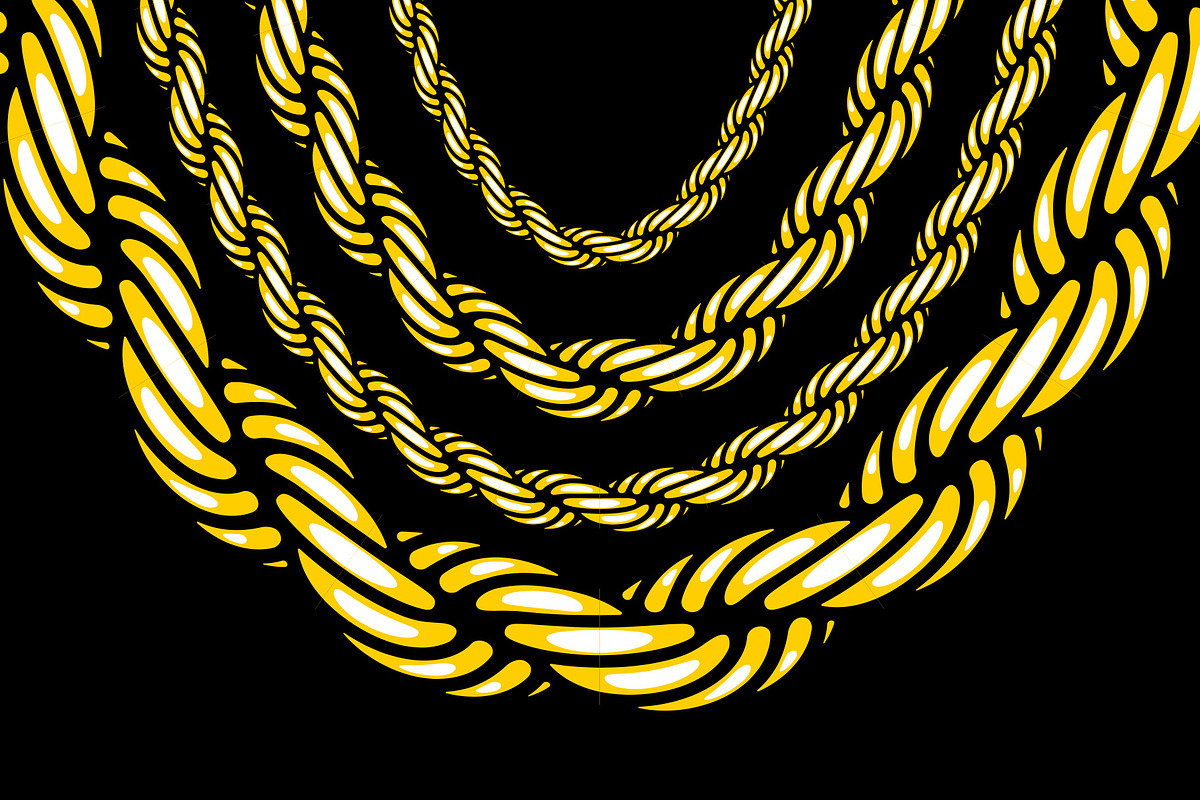 Rope Chain Brushes for Illustrator, a Brush Add-On by MightySHORT (Photo 3 of 3)