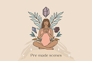 Solstice Rituals, Yoga & Mindfulness, a Healthcare Illustration by Camara Design (Thumbnail 2 of 8)