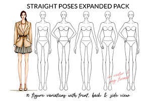 Straight Poses Expanded Pack Female