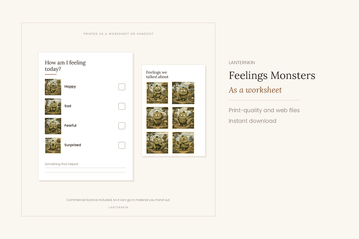 Feelings Monsters Clip Art, 20, an Education Illustration by LanternkinStudio (Photo 4 of 13)