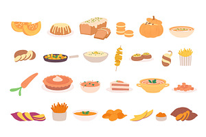 Tasty dishes from vegetables, a Food Illustration by LadadikArt