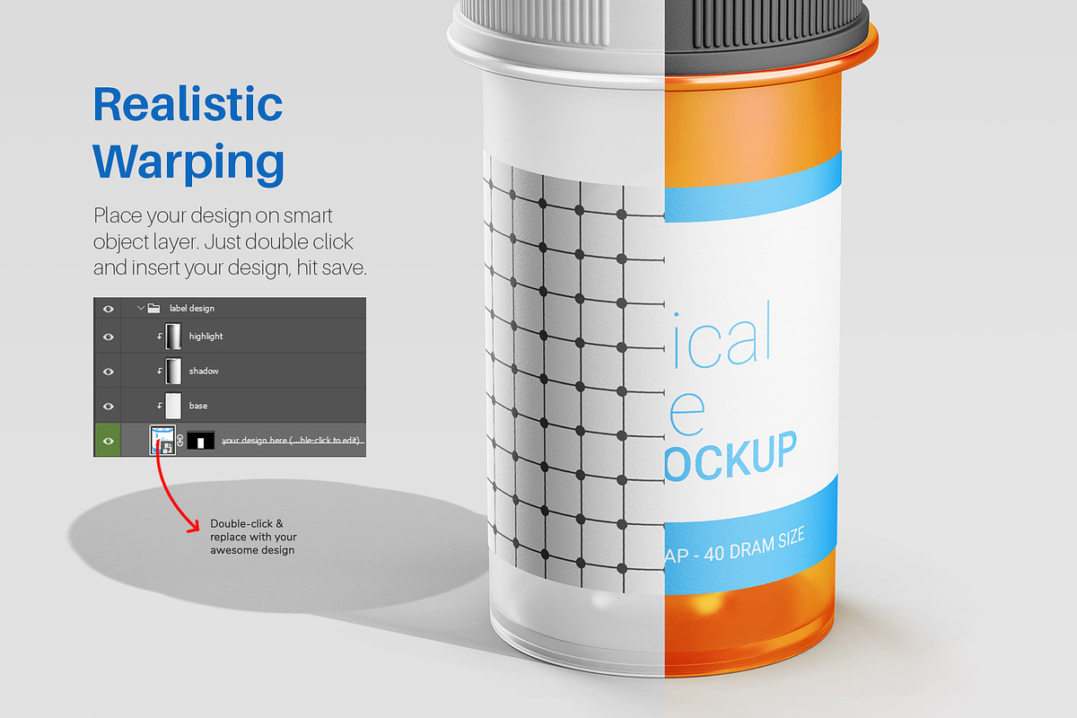 Medicine Plastic Bottle Mockup Set, a Packaging Mockup by Remnand Studio (Photo 4 of 10)