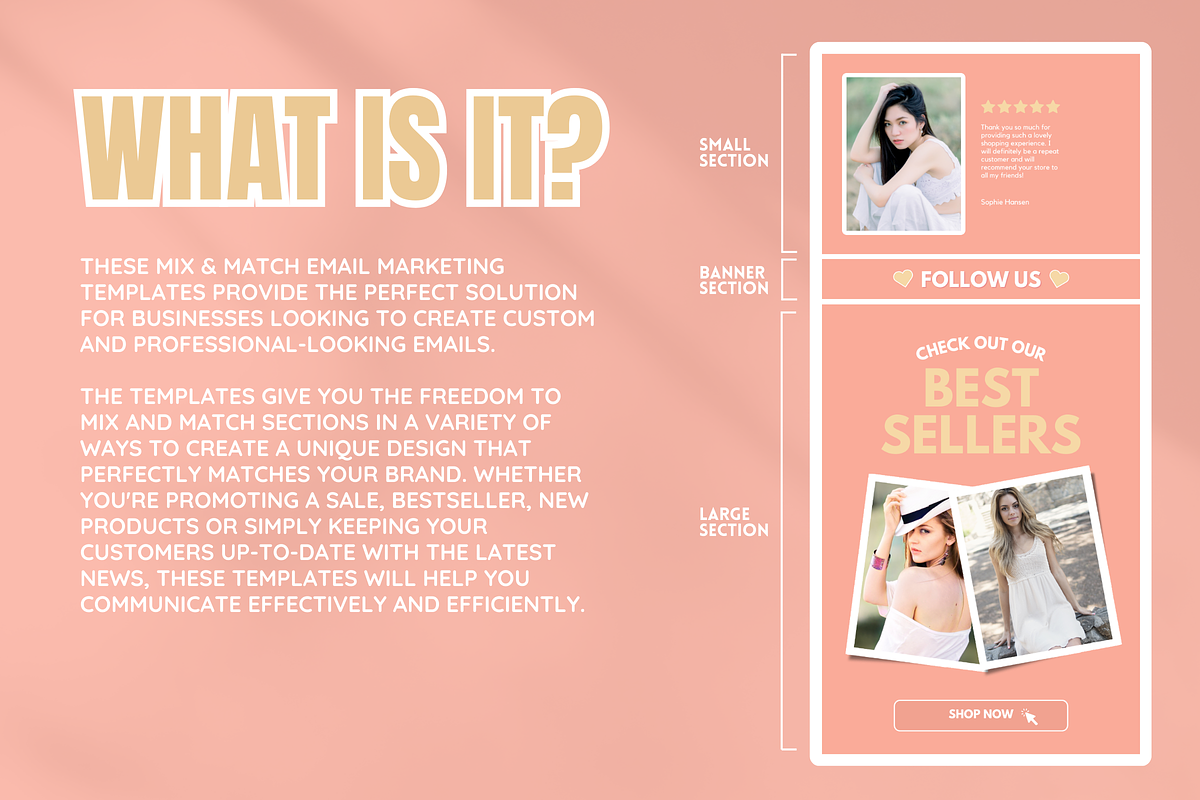 Peach Newsletter Templates, an Email Template by SunshineStudioBoutique (Photo 2 of 9)