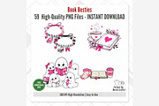 Book Besties Clipart Bundle, a Person Illustration by Tanya Kart (Thumbnail 12 of 12)