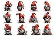 Whimsical Spring Gnome Clipart, an Illustration by GatewayDesign (Thumbnail 2 of 3)