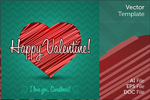 Isolated Valentine Greetings Card